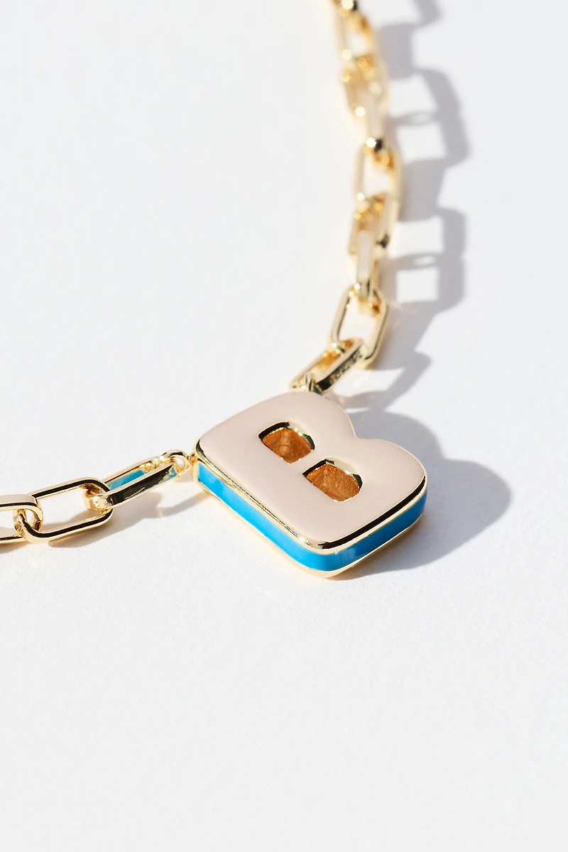 Robot Monogram Paperclip Necklace