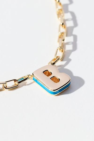 Robot Monogram Paperclip Necklace