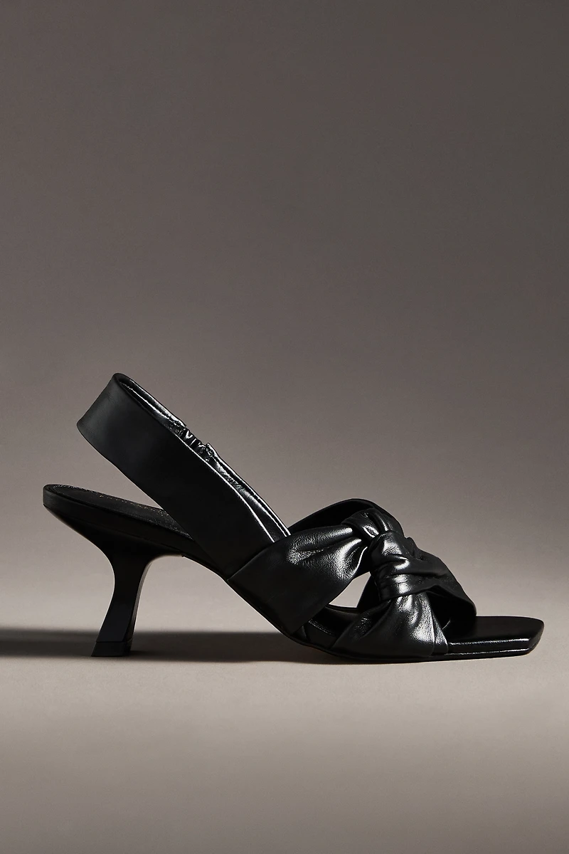 By Anthropologie Twisted Open-Toe Slingback Heels