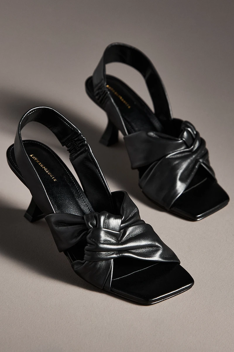By Anthropologie Twisted Open-Toe Slingback Heels
