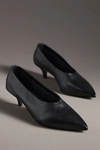 By Anthropologie Pointed-Toe Kitten-Heel Pumps