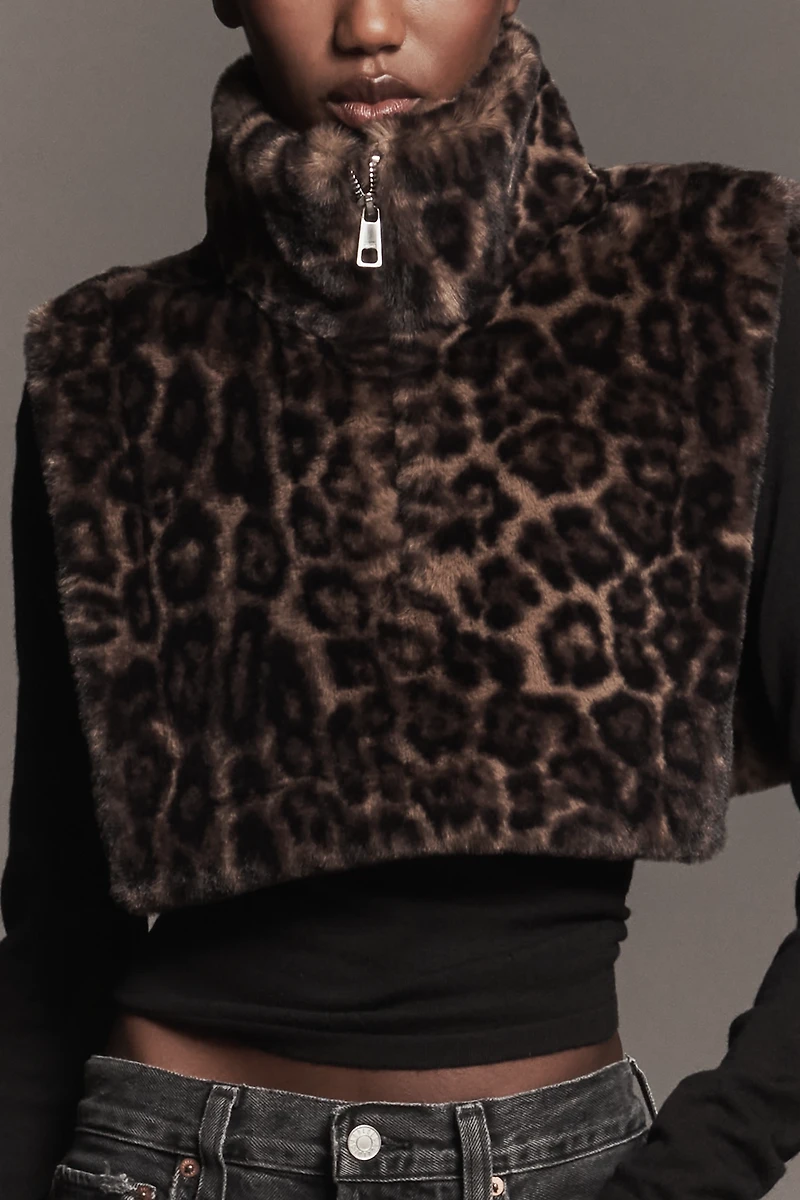 APPARIS Faux Fur Leopard Dickey