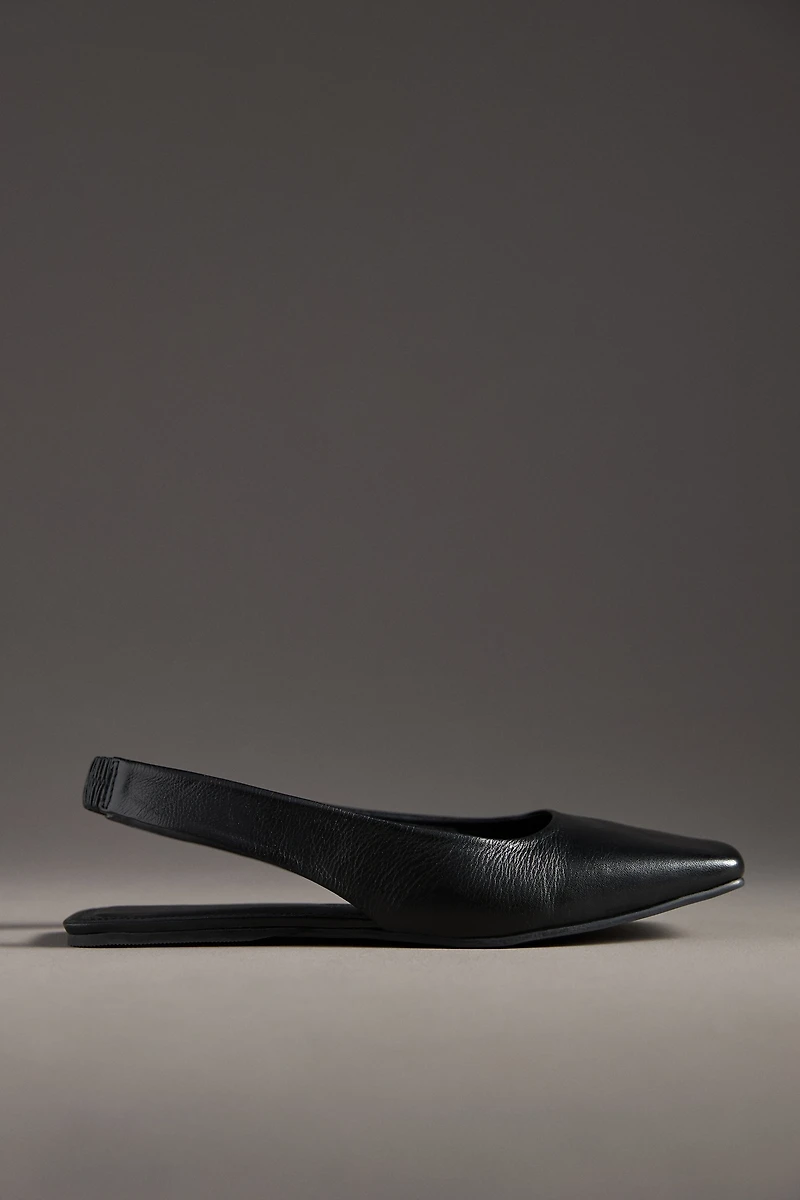 Maeve Square-Toe Slingback Flats