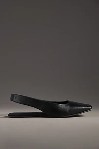 Maeve Square-Toe Slingback Flats