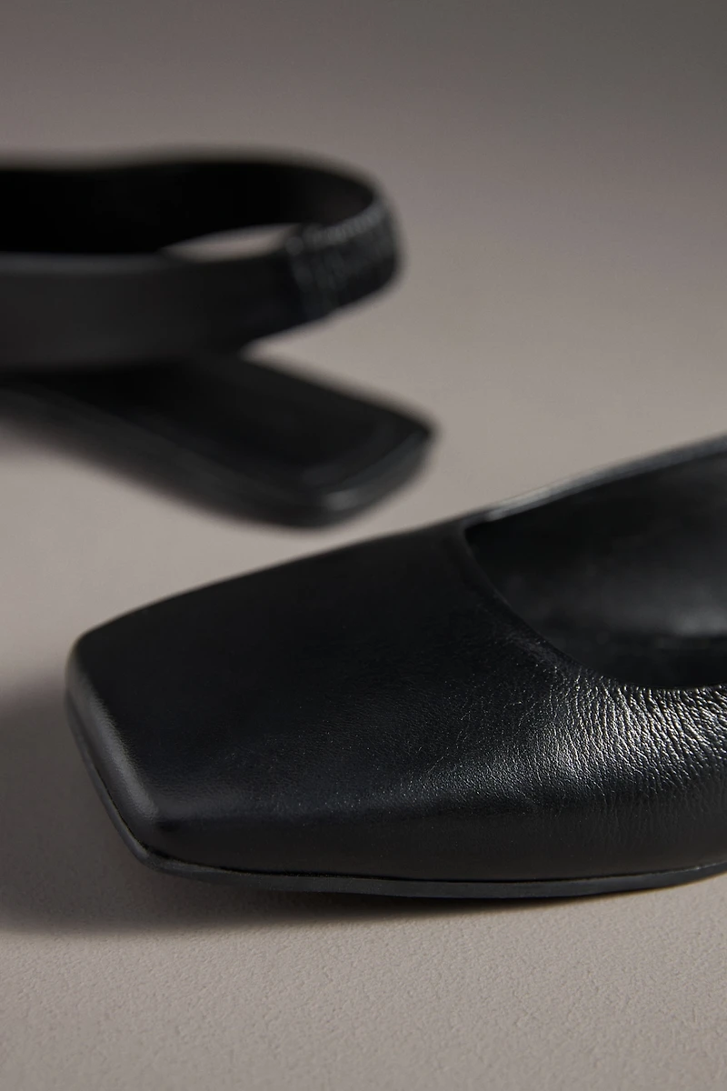 Maeve Square-Toe Slingback Flats
