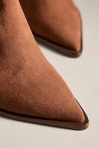 By Anthropologie Studded High-Heel Western Ankle Boots