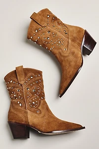 By Anthropologie Studded Western Boots