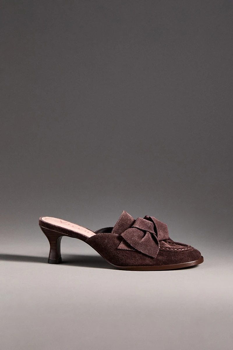 Vicenza Kitten-Heel Loafer Mules