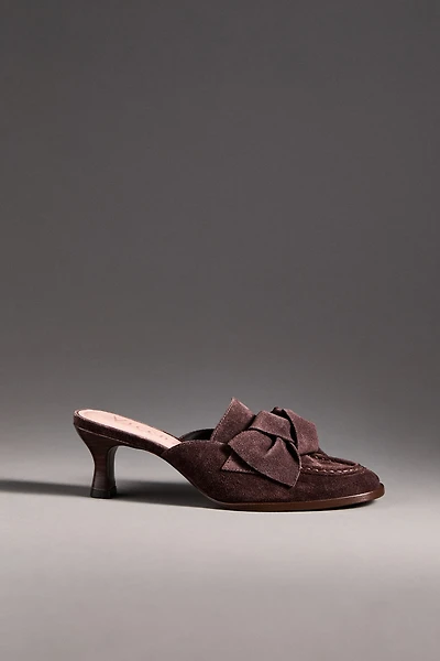 Vicenza Kitten-Heel Loafer Mules