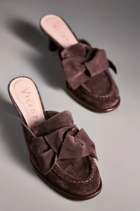 Vicenza Kitten-Heel Loafer Mules