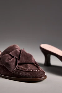 Vicenza Kitten-Heel Loafer Mules