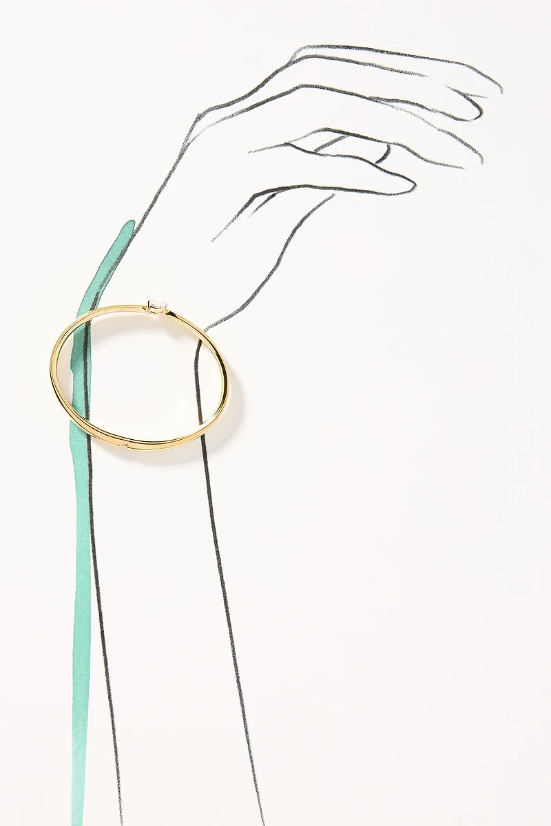 NADRI Farrah Pear Crystal Hinged Bracelet