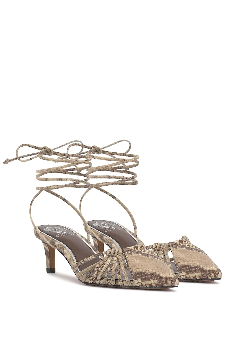 Vince Camuto Kota Ankle-Wrap Kitten Heels