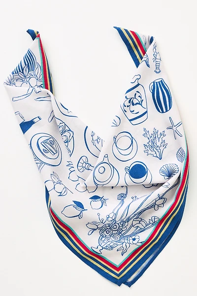 Conditions Apply Printed Satin Scarf