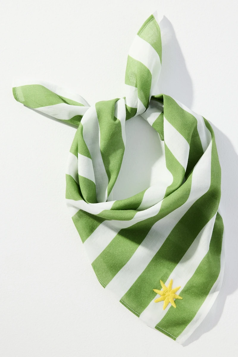Celandine Striped Square Scarf