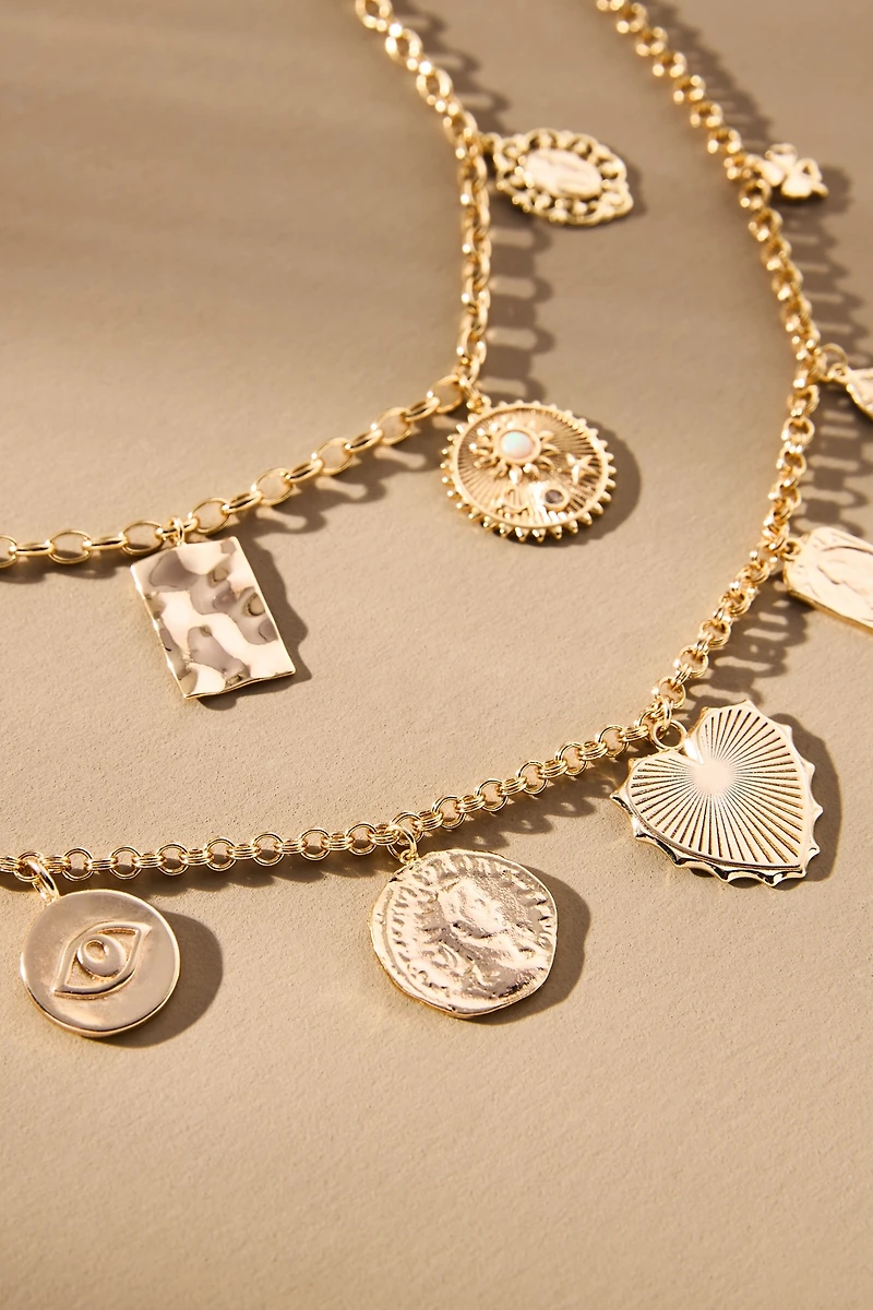 Assorted Charms Layered Necklace