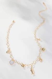 Nautical Charm Cluster Necklace