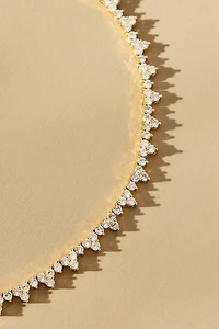 Crystal Cluster Tennis Necklace