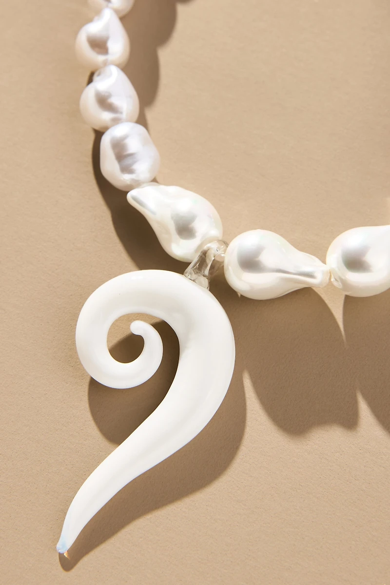 Pearl Spiral Necklace