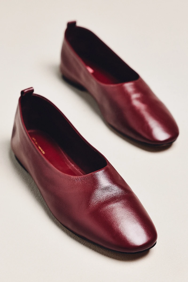 By Anthropologie Leather Glove Ballet Flats