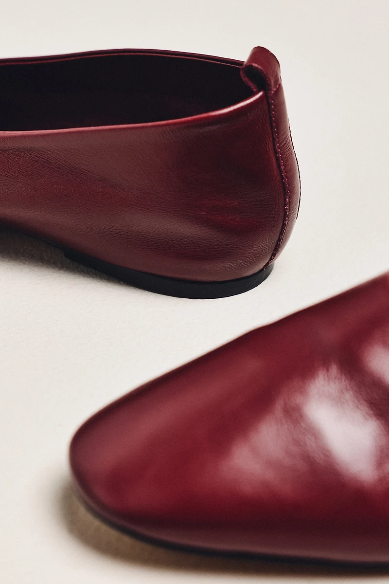 By Anthropologie Leather Glove Ballet Flats