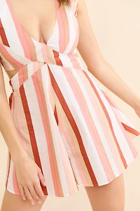 S/W/F Cut-Out Stripe Romper