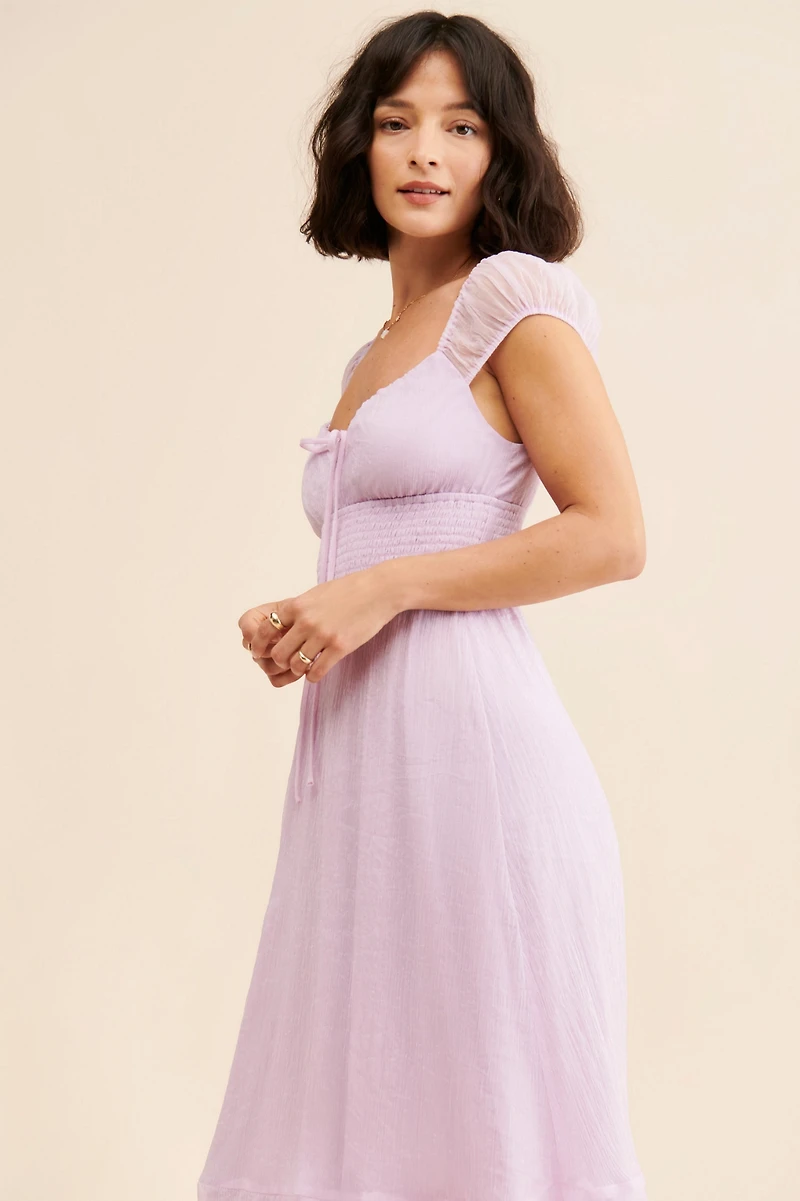 Hutch Cap Sleeve Shimmer Maxi Dress