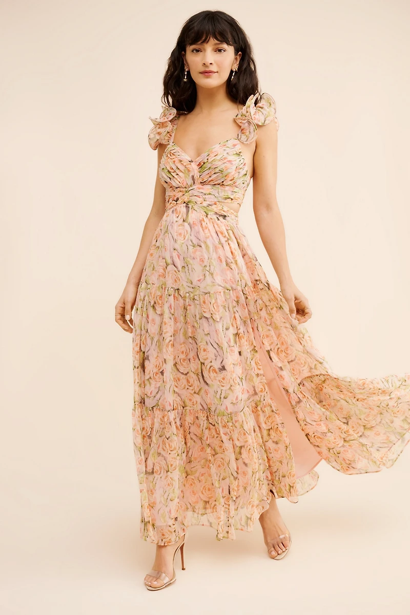 ASTR the Label Fritillaria Floral Maxi Dress