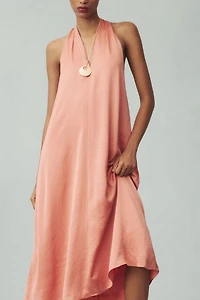 Halter Silky Midi Dress