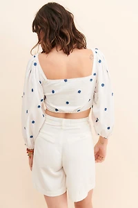 FARM Rio Bow Front Crop Top