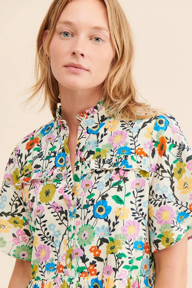 Ro's Garden Vibeka Ruffle Mini Dress
