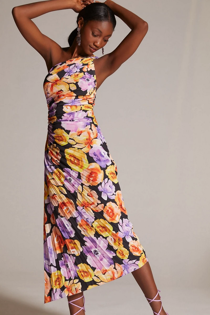 Geisha Designs Asymmetrical Hem Midi Dress