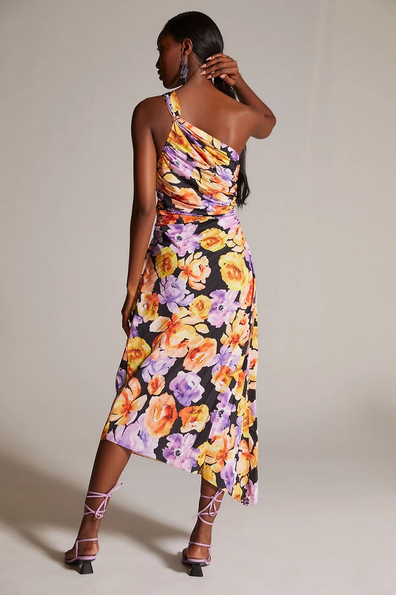 Geisha Designs Asymmetrical Hem Midi Dress