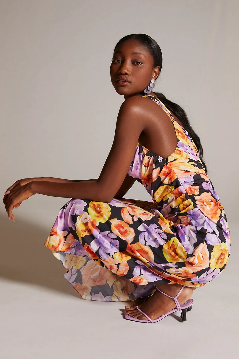 Geisha Designs Asymmetrical Hem Midi Dress