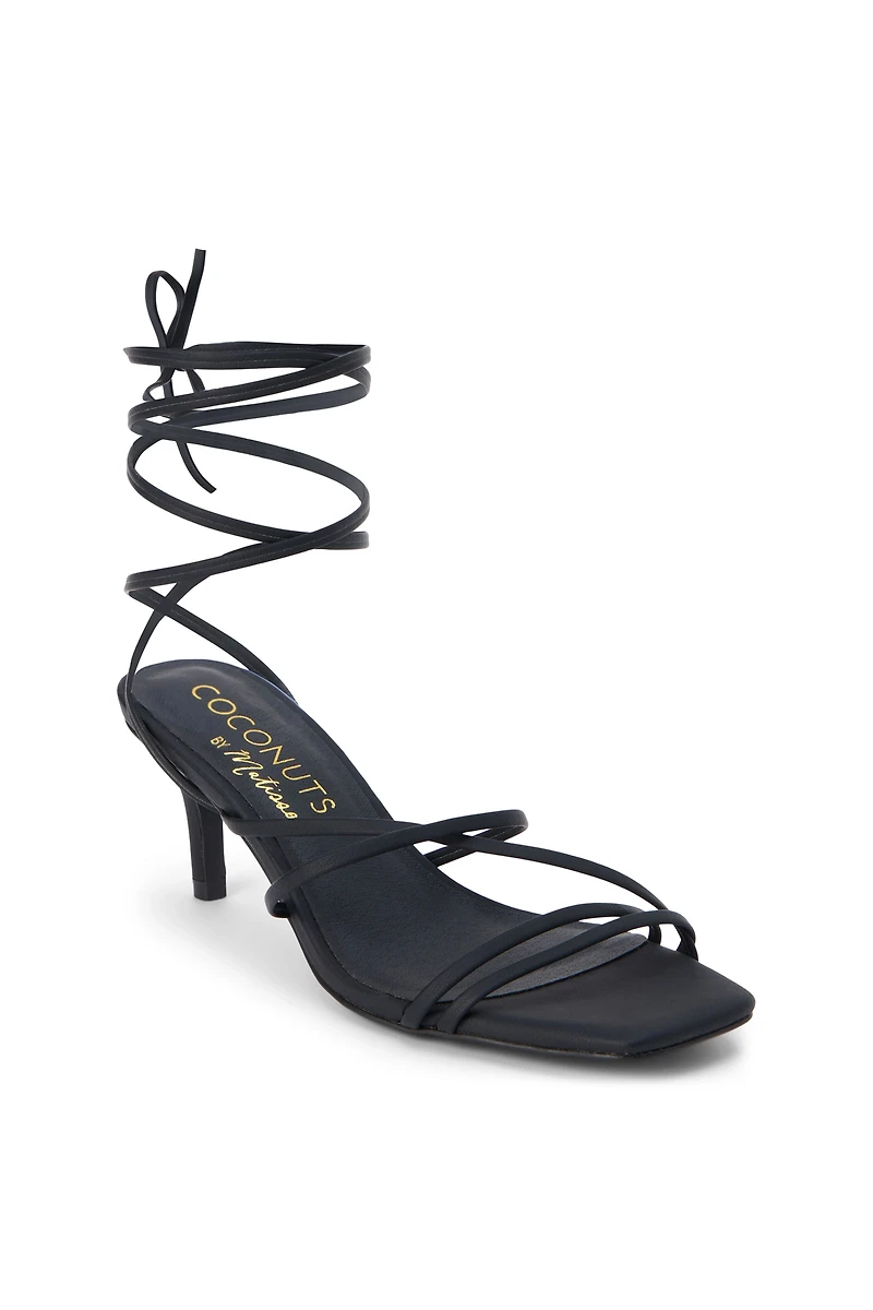 Coconuts by Matisse Lilly Ankle-Wrap Kitten Heels