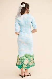 Never Fully Dressed Scenery May Midi Dress