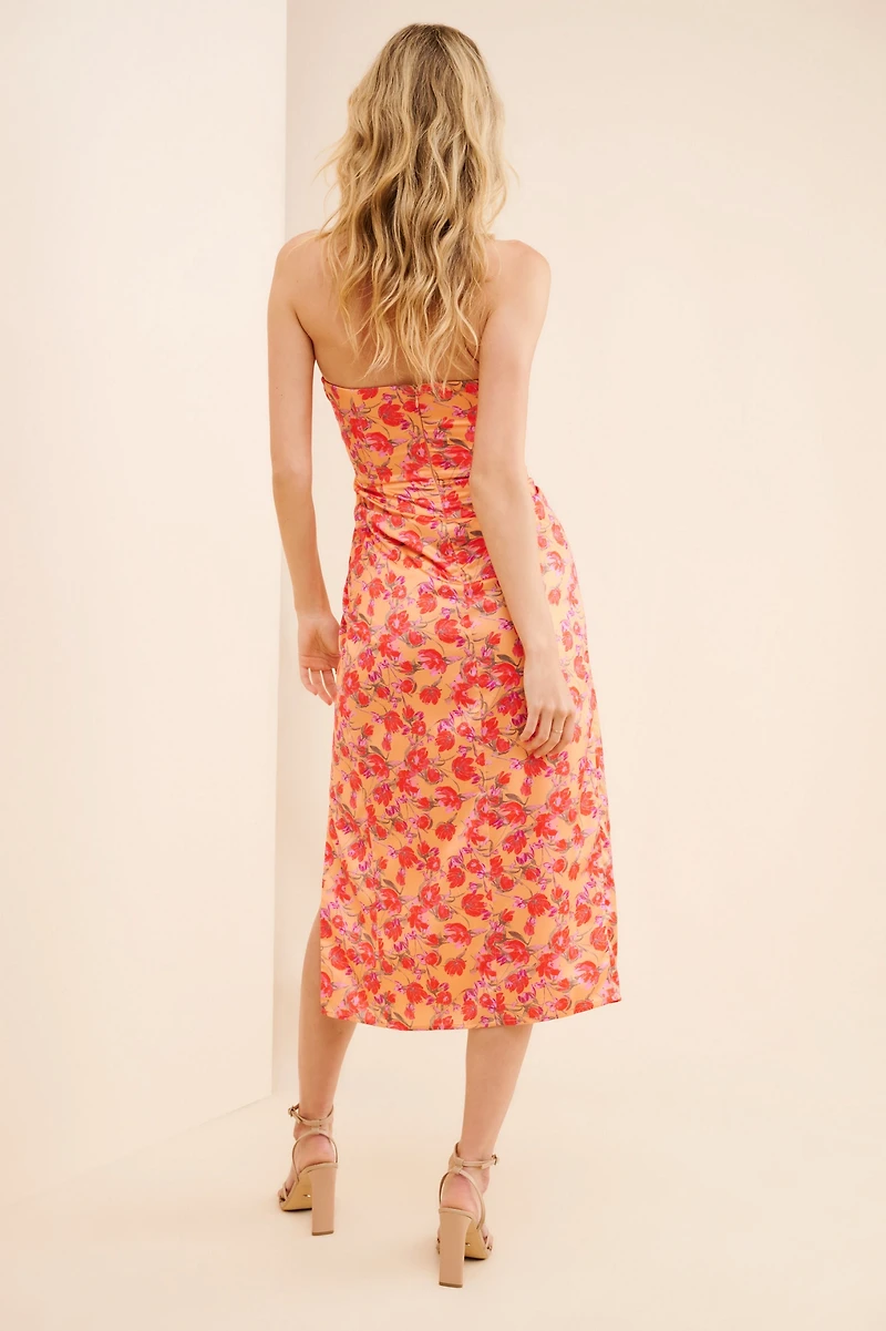 4SI3NNA Floral Column Maxi Dress