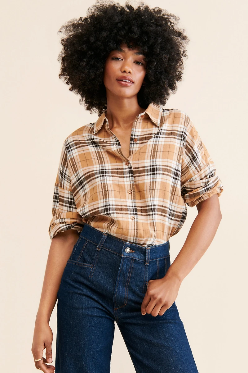 Nuuly x Favorite Daughter Ex-Boyfriend Plaid Shirt