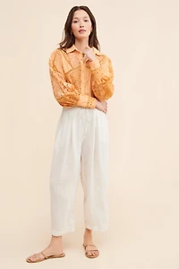 Bhanuni by Jyoti Crafted Lace Button Down Blouse