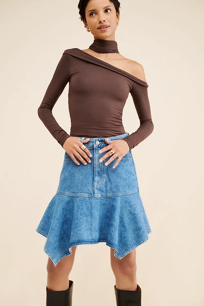 Warp + Weft Hav Denim Mini Skirt