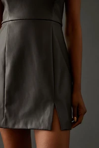Hutch Strapless Vegan Leather Mini Dress