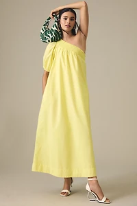 Maeve One-Shoulder Embroidered Maxi Dress
