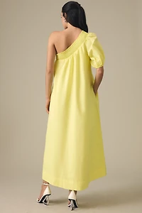 Maeve One-Shoulder Embroidered Maxi Dress