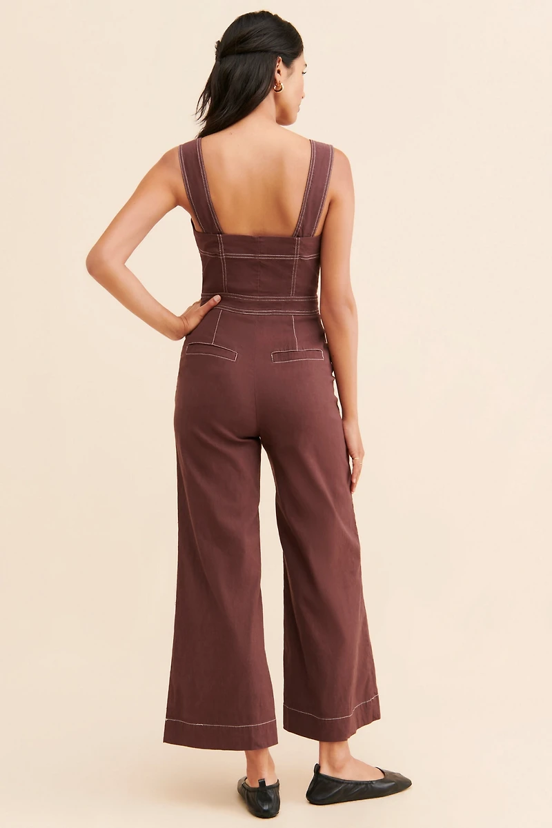 Maeve The Portside Button-Front Jumpsuit