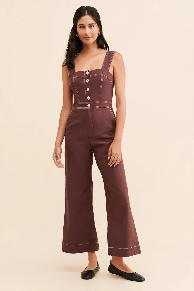 Maeve The Portside Button-Front Jumpsuit