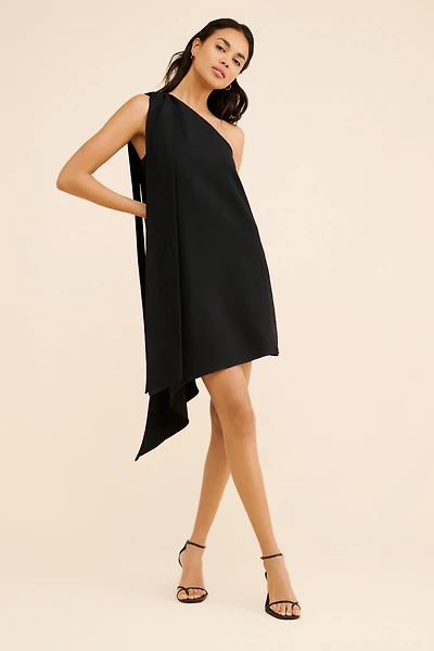 Endless Rose Linen One-Shoulder Mini Dress