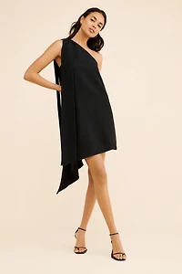 Endless Rose Linen One-Shoulder Mini Dress