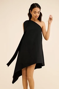 Endless Rose Linen One-Shoulder Mini Dress