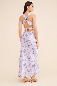 If By Sea Floral Satin Slip Dress