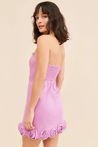 Maeve Strapless Rosette-Trim Mini Dress